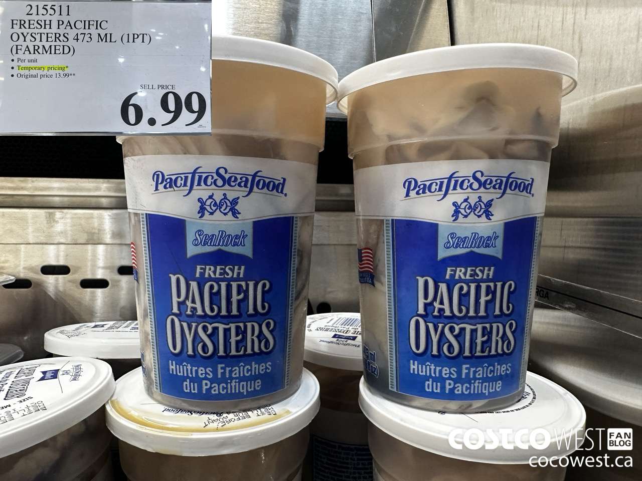215511 FRESH PACIFIC OYSTERS 473 ML (FARMED) ($7.00 INSTANT SAVINGS) $6.99