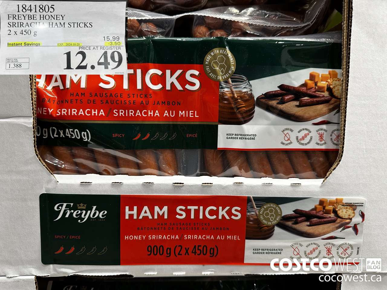 1841805 FREYBE HONEY SIRACHA HAM STICKS ($3.50 INSTANT SAVINGS EXPIRES ON 2024-10-20) $12.49