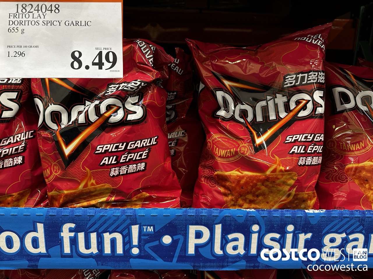1824048 FRITO LAY DORITOS SPICY GARLIC 655 G $8.49