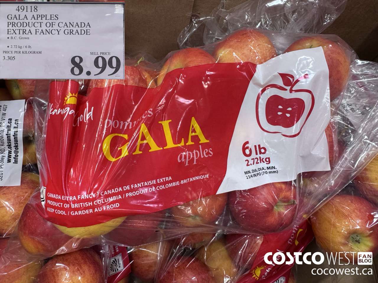 49118 GALA APPLES PRODUCT OF CANADA EXTRA FANCY GRADE $8.99