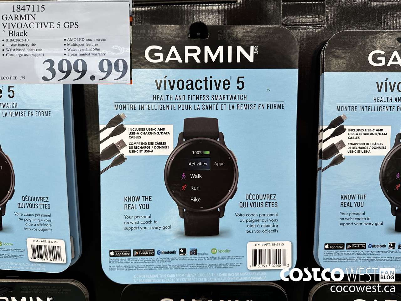 1847115 GARMIN VIVOACTIVE 5 GPS SMARTWATCH $399.99