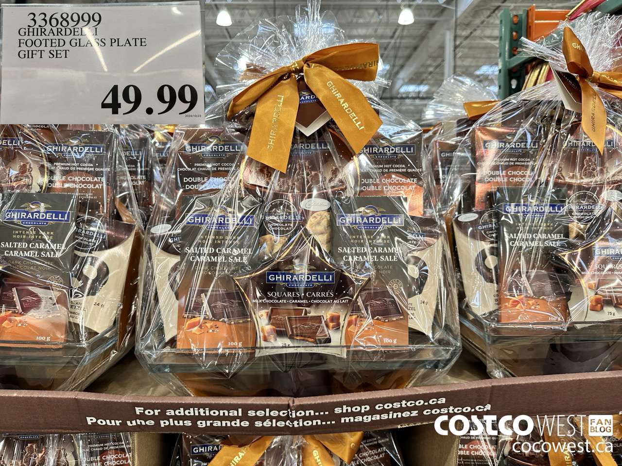 3368999 GHIRARDELLI FOOTED GLASS PLATE GIFT SET $49.99