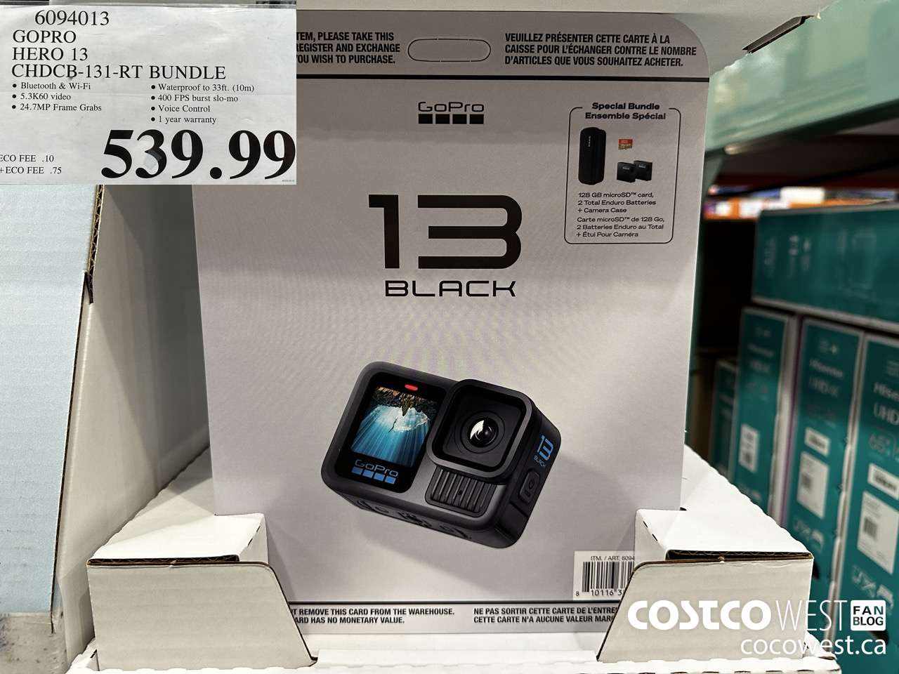 6094013 GOPRO HERO 13 CHDCB-131-RT BUNDLE $539.99