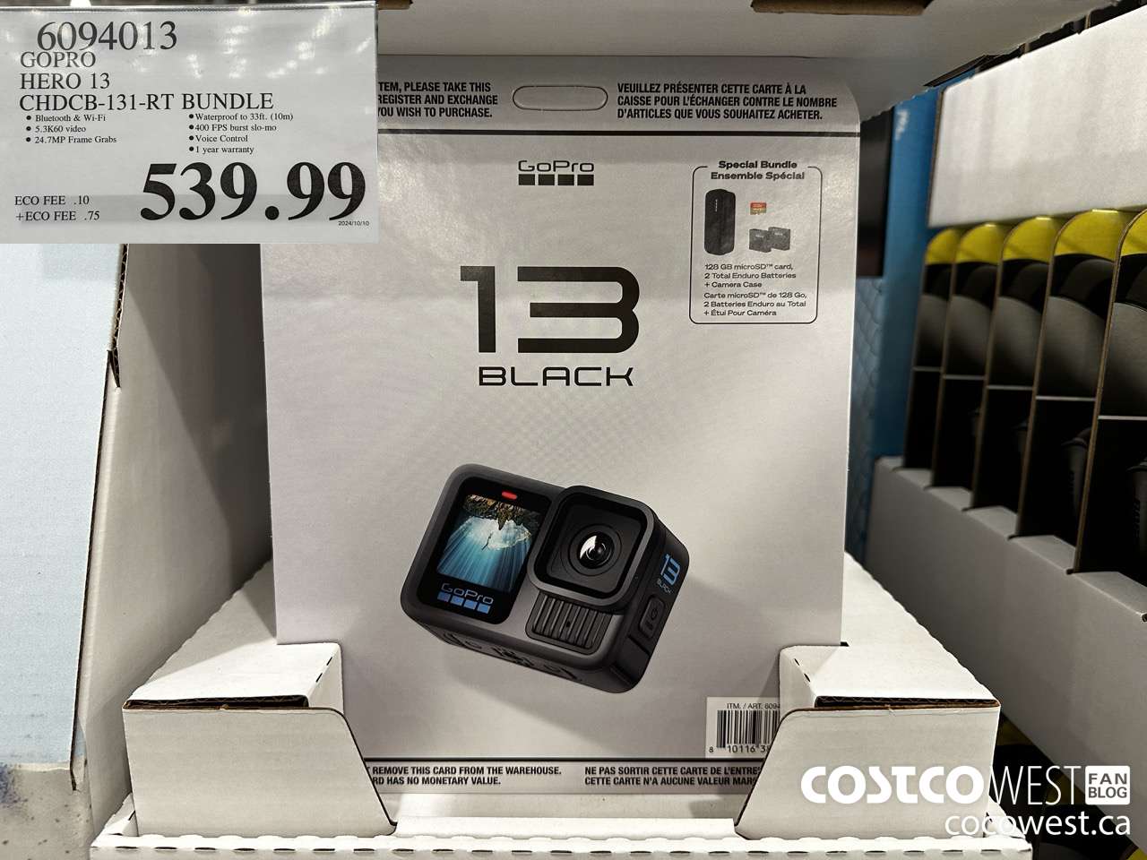 6094013 GOPRO HERO 13 CHDCB-131-RT BUNDLE $539.99