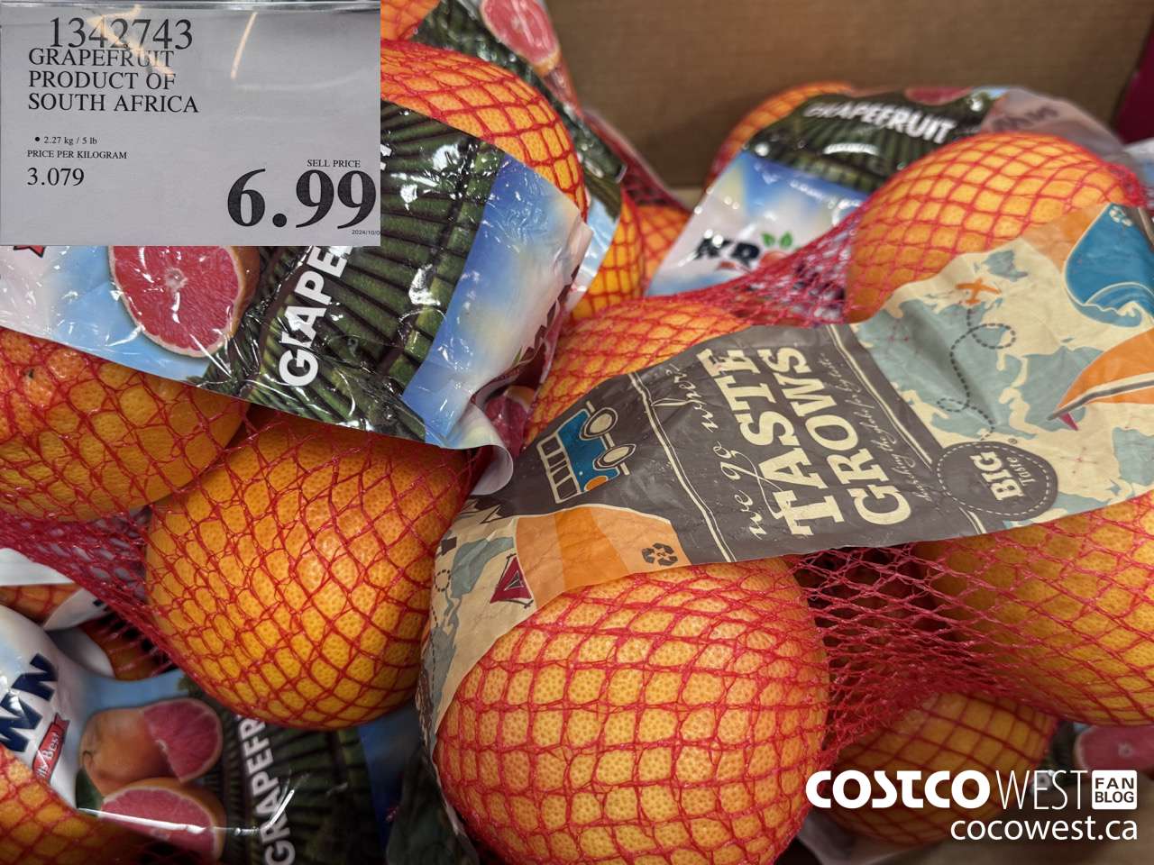 1342743 GRAPEFRUIT PRODUCT OF SOUTH AFRICA $6.99