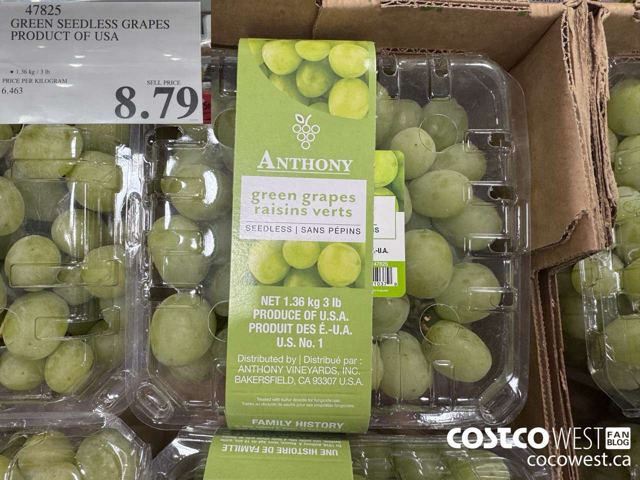 47825 GREEN SEEDLESS GRAPES PRODUCT OF USA $8.79