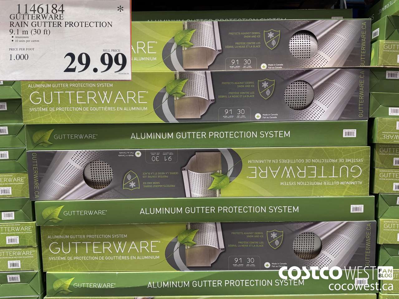 1146184 GUTTERWARE RAIN GUTTER PROTECTION 9.1M (39FT) $29.99