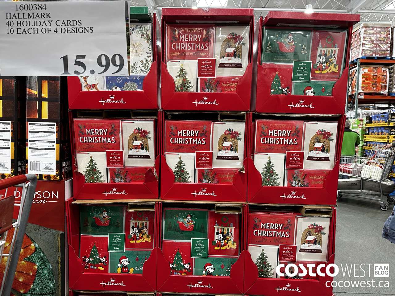 1600384 HALLMARK 40 HOLIDAY CARDS 10 EACH OF 4 DESIGNS $15.99