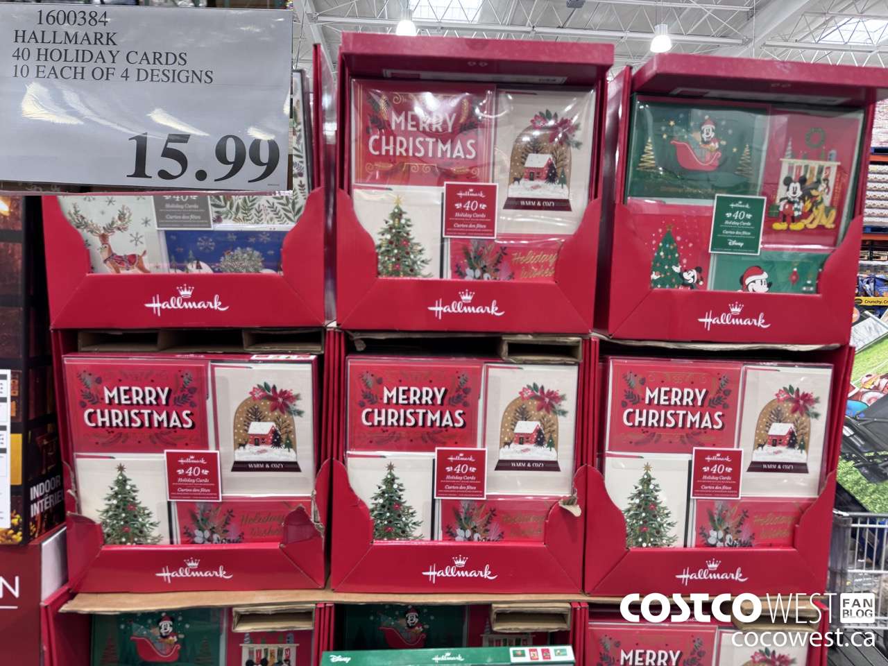 1600384 HALLMARK 40 HOLIDAY CARDS 10 EACH OF 4 DESIGNS $15.99