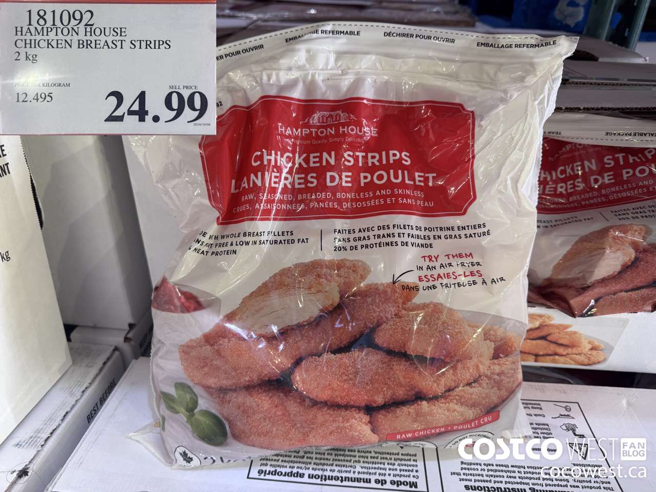 181092 HAMPTON HOUSE CHICKEN BREAST STRIPS 2 kg $24.99