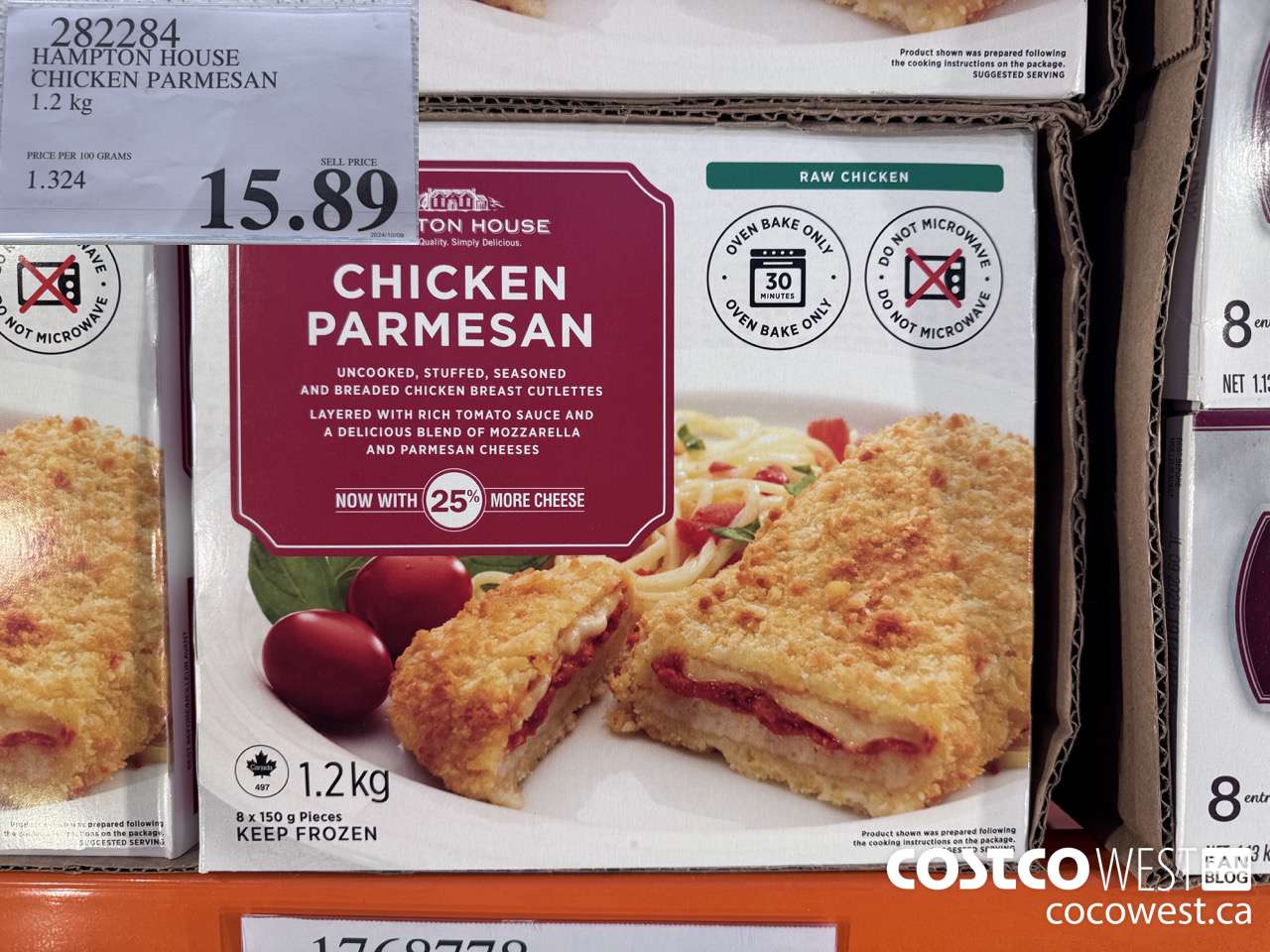 282284 HAMPTON HOUSE CHICKEN PARMESAN 1.2 kg $15.89