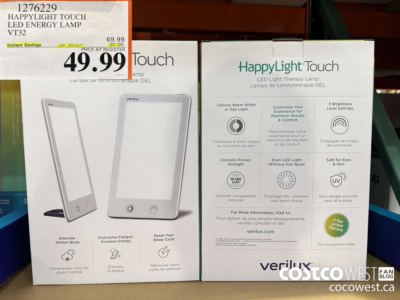 1276229 HAPPYLIGHT TOUCH LED ENERGY LAMP VT32 ($20.00 INSTANT SAVINGS EXPIRES ON 2024-10-27) $49.99