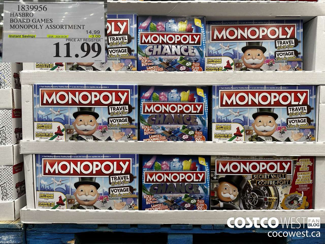 1839956 HASBRO BOARD GAMES MONOPOLY ASSORTMENT ($3.00 INSTANT SAVINGS EXPIRES ON 2024-10-20) $11.99