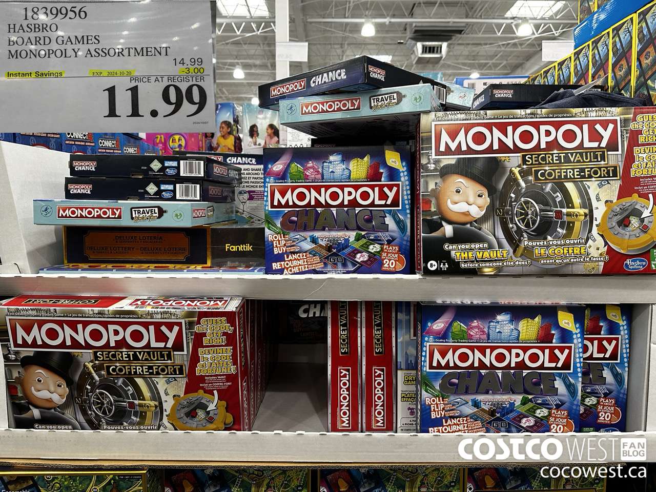 1839956 HASBRO BOARD GAMES MONOPOLY ASSORTMENT ($3.00 INSTANT SAVINGS EXPIRES ON 2024-10-20) $11.99