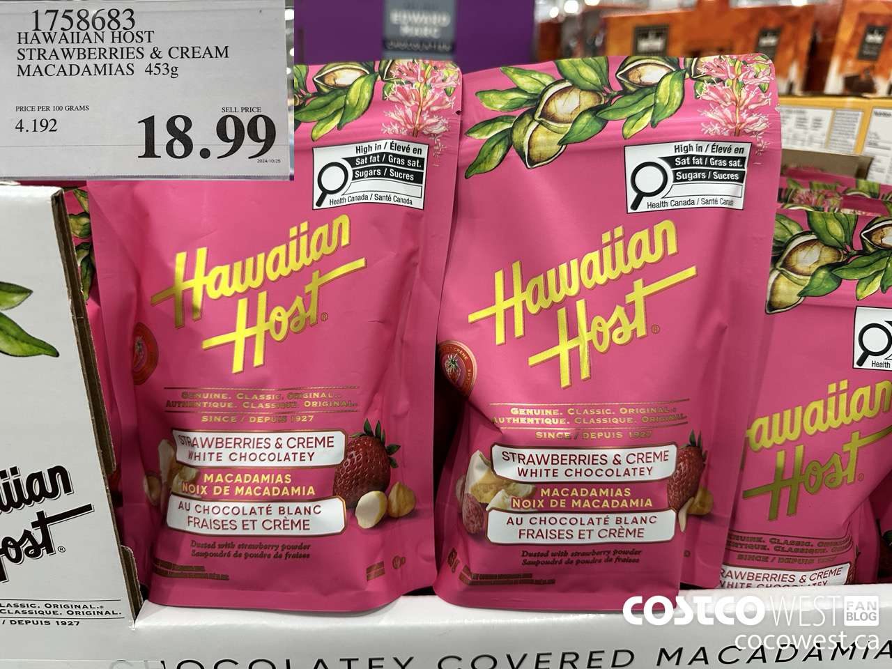 1758683 HAWAIIAN HOST STRAWBERRIES & CREAM MACADAMIAS 453G $18.99