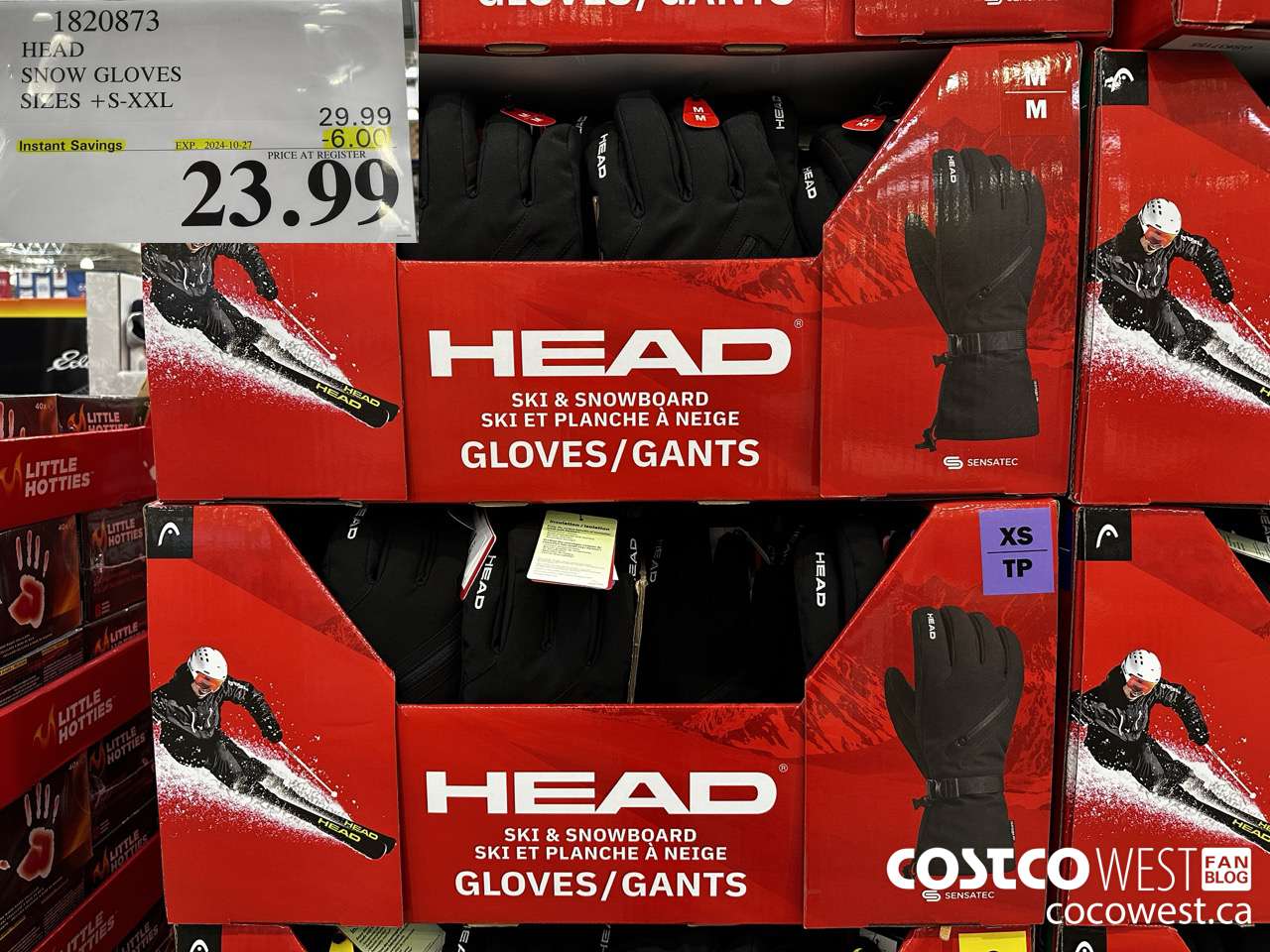 1820873 HEAD SNOW GLOVES SIZES S-XXL ($6.00 INSTANT SAVINGS EXPIRES ON 2024-10-27) $23.99