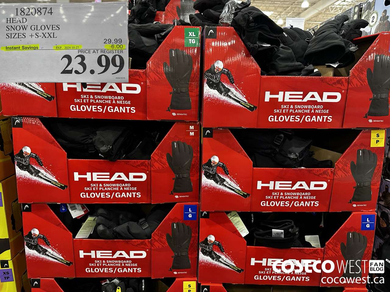 1820874 HEAD SNOW GLOVES SIZES S-XXL ($6.00 INSTANT SAVINGS EXPIRES ON 2024-10-27) $23.99