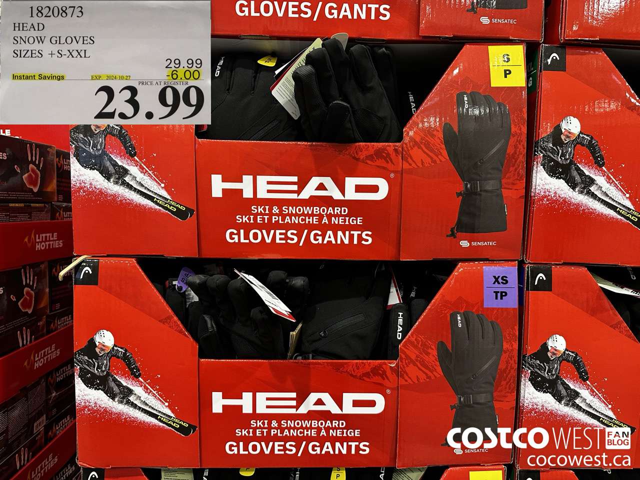 1820873 HEAD SNOW GLOVES SIZES S-XXL ($6.00 INSTANT SAVINGS EXPIRES ON 2024-10-27) $23.99