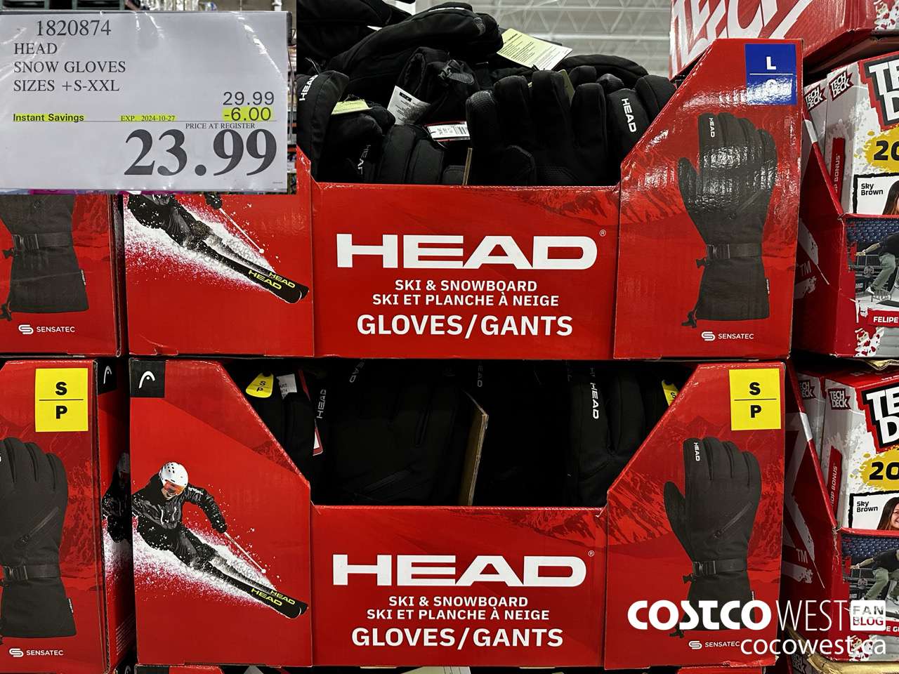 1820874 HEAD SNOW GLOVES SIZES S-XXL ($6.00 INSTANT SAVINGS EXPIRES ON 2024-10-27) $23.99