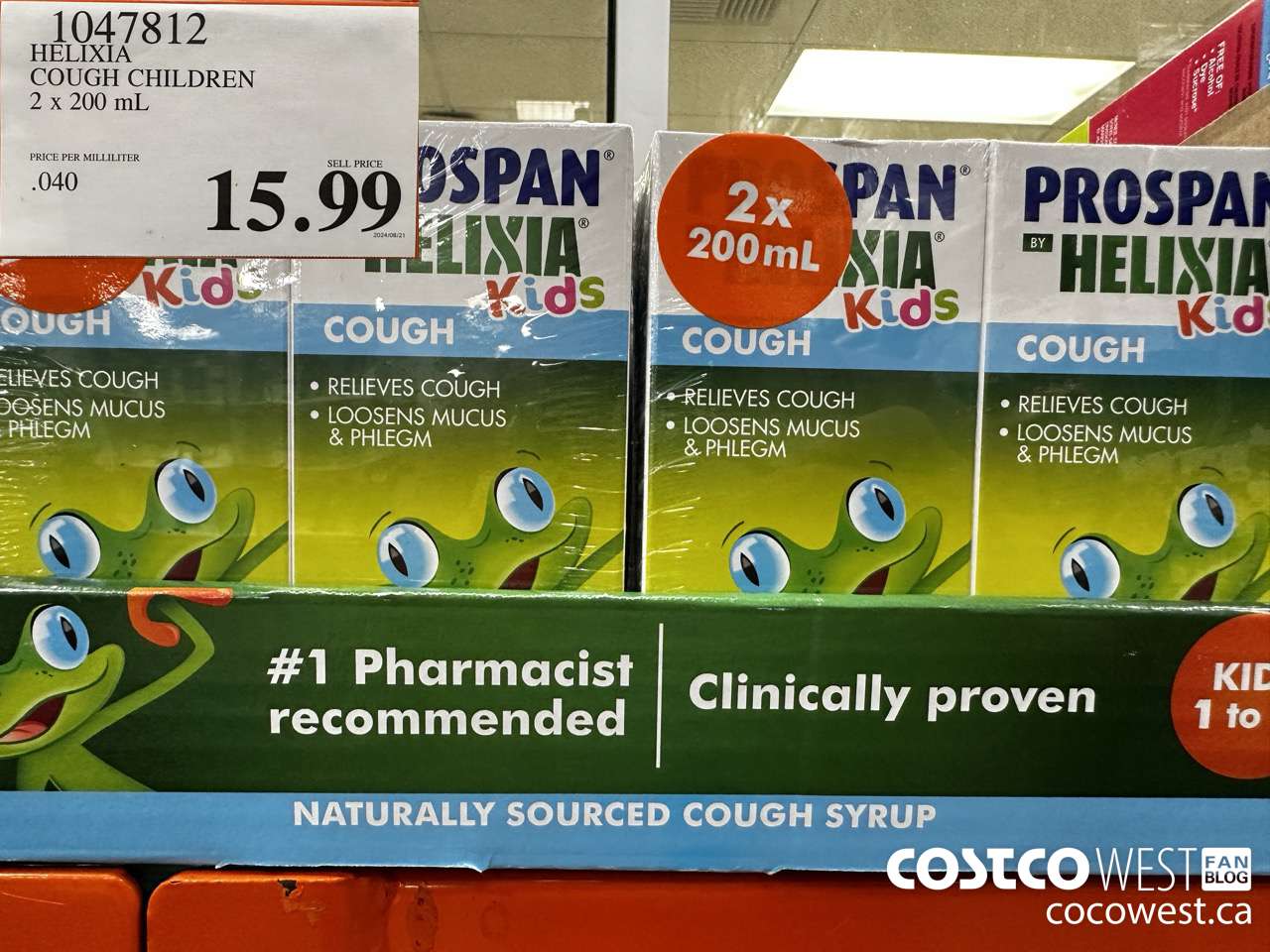 1047812 HELIXIA COUGH CHILDREN 2 X 200ML $15.99
