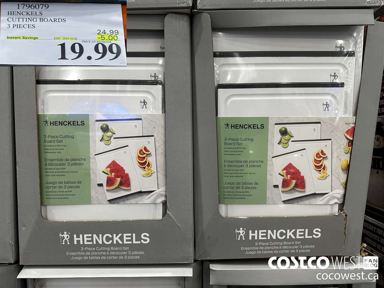 1796079 HENCKELS CUTTING BOARDS 3 PIECES ($5.00 INSTANT SAVINGS EXPIRES ON 2024-10-20) $19.99