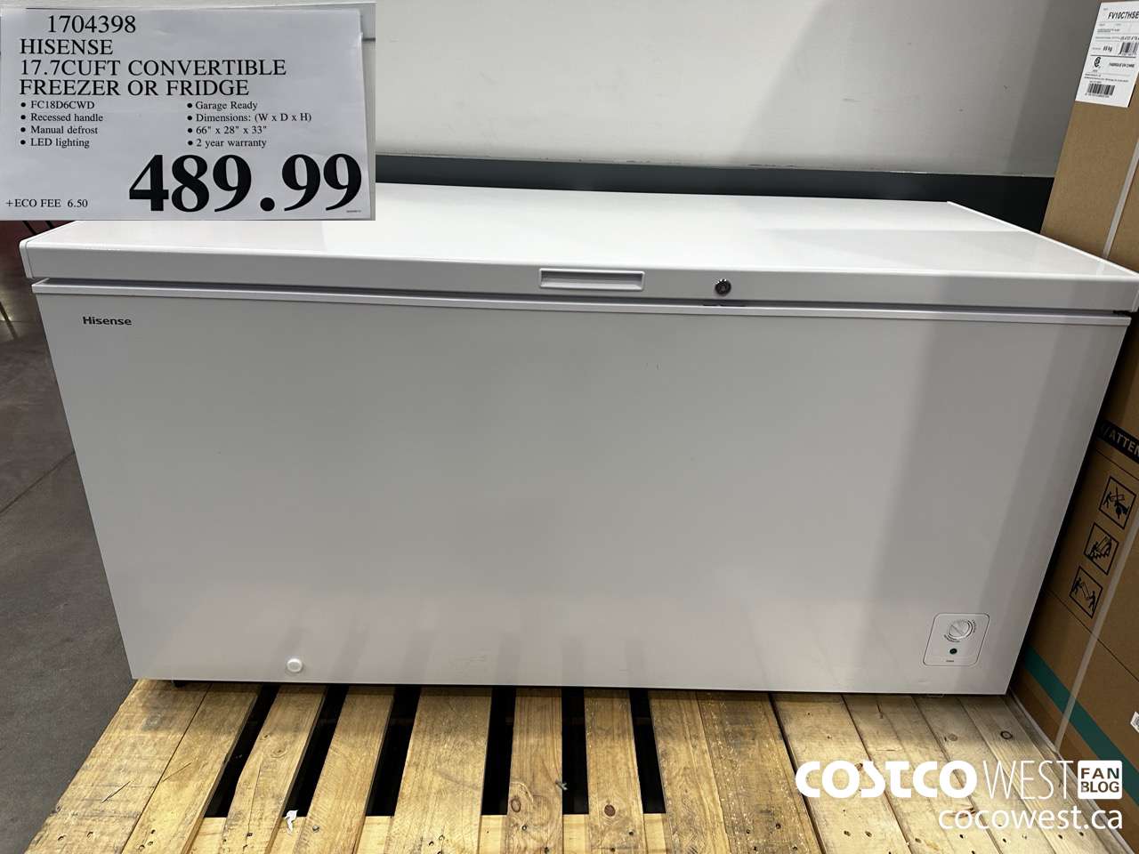 1704398 HISENSE 17.7CUFT CONVERTIBLE FREEZER OR FRIDGE $489.99