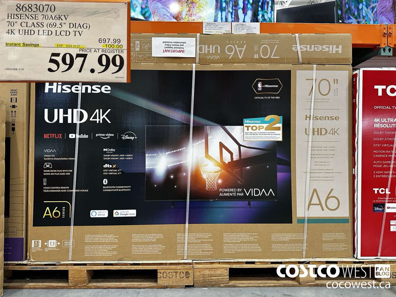 8683070 HISENSE 70A6KV 70