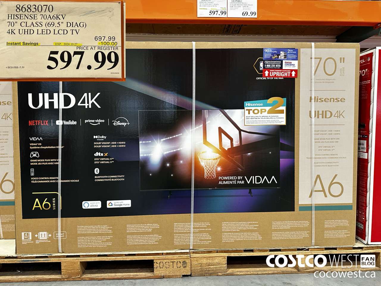 8683070 HISENSE 70A6KV 70