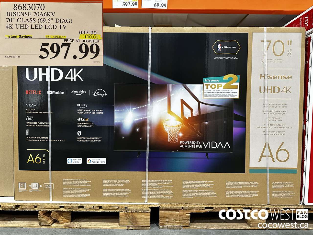 8683070 HISENSE 70A6KV 70