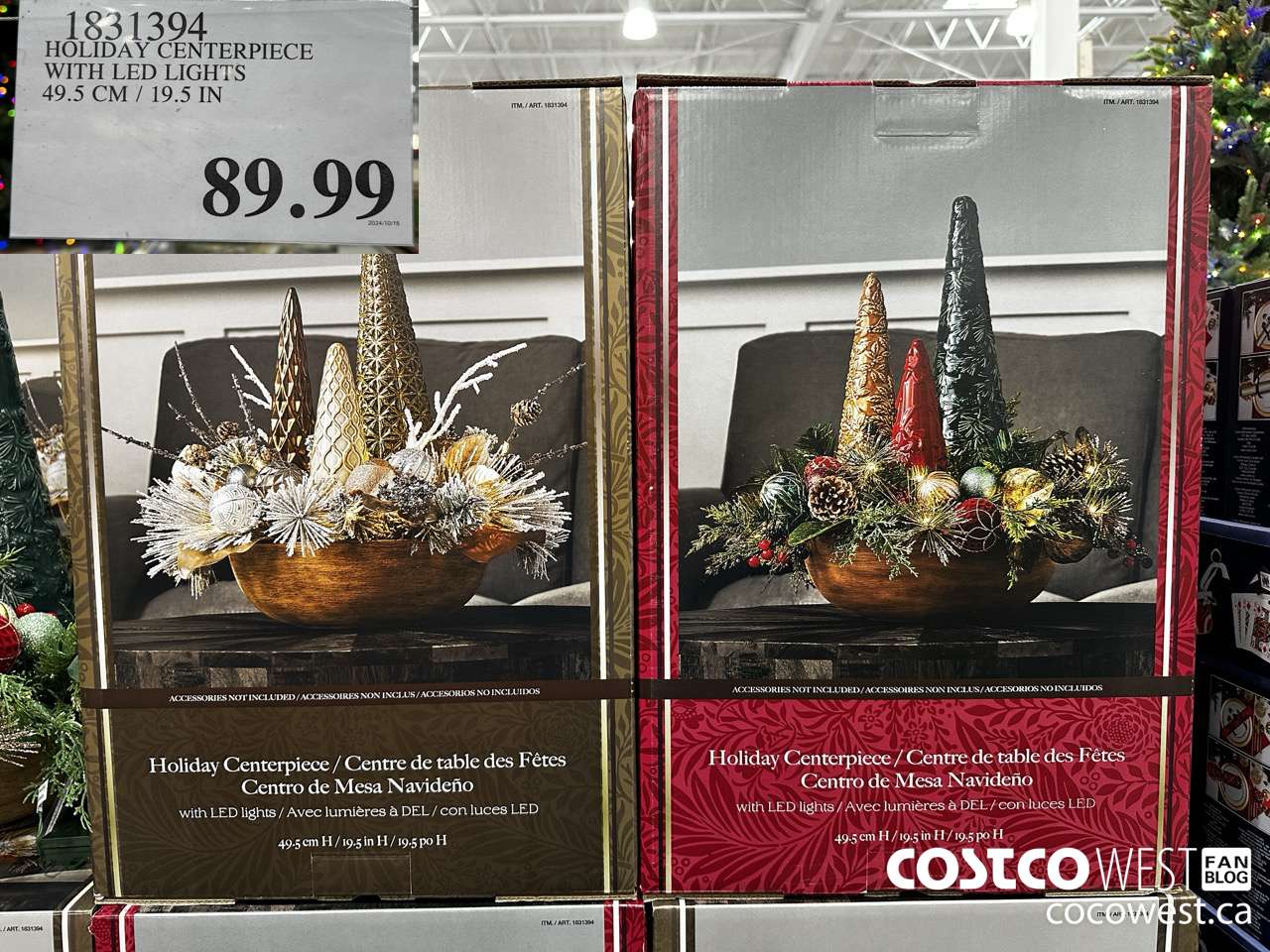 1831394 HOLIDAY CENTERPIECE WITH LED LIGHTS 49.5CM/19.5IN $89.99