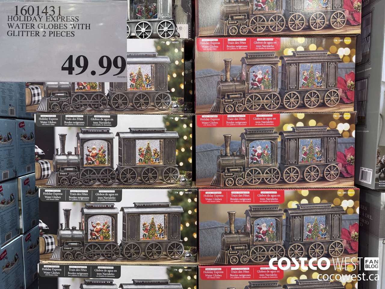 1601431 HOLIDAY EXPRESS WATER GLOBES WITH GLITTER 2 PIECES $49.99