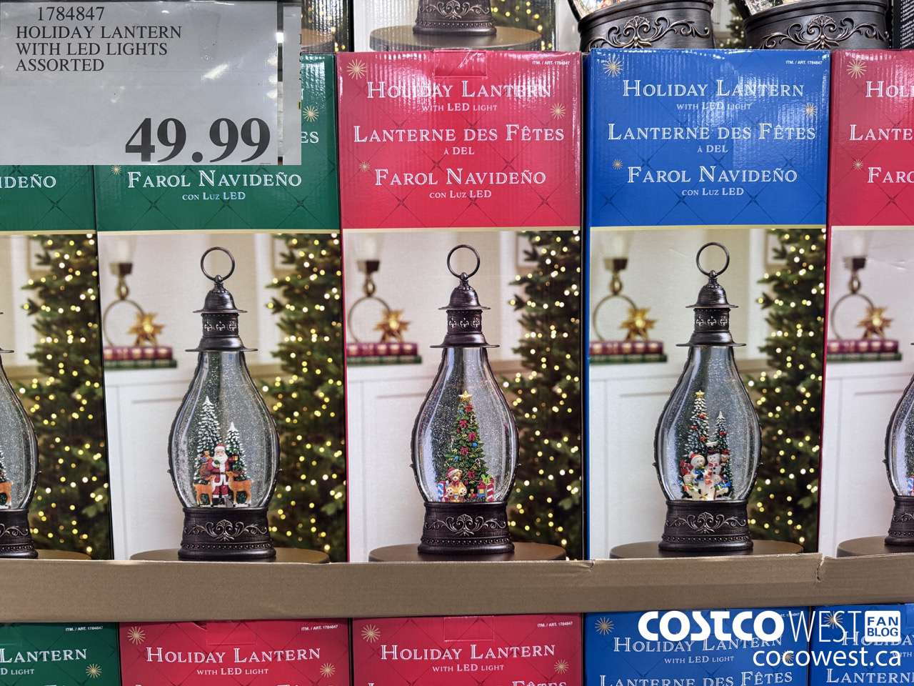 1784847 HOLIDAY LANTERN IWTH LED LIGHTS ASSORTED $49.99