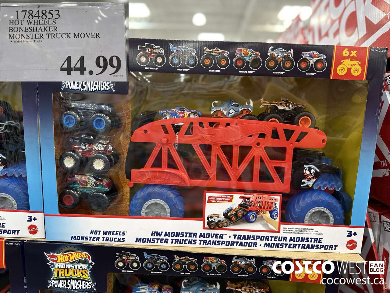 1784853 HOT WHEELS BONESHAKER MONSTER TRUCK MOVER $44.99