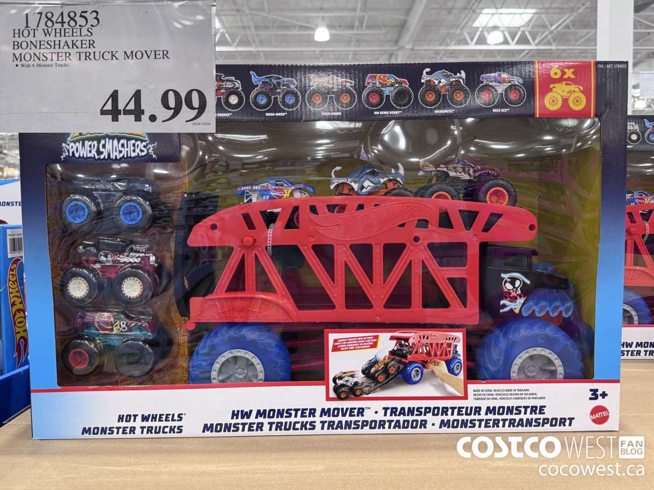 1784853 HOT WHEELS BONESHAKER MONSTER TRUCK MOVER $44.99