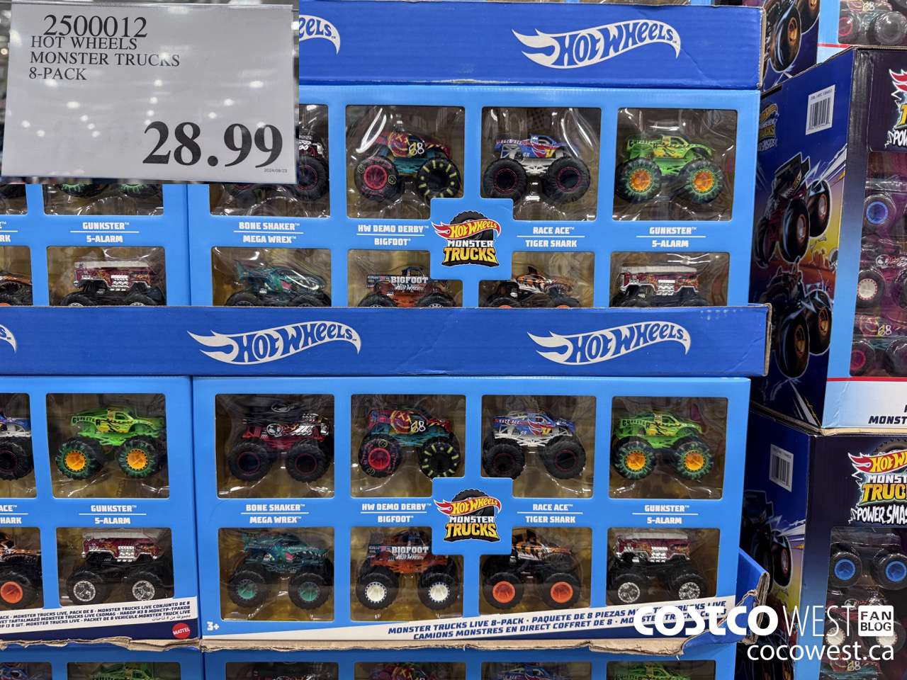 2500012 HOT WHEELS MONSTER TRUCKS 8-PACK $28.99