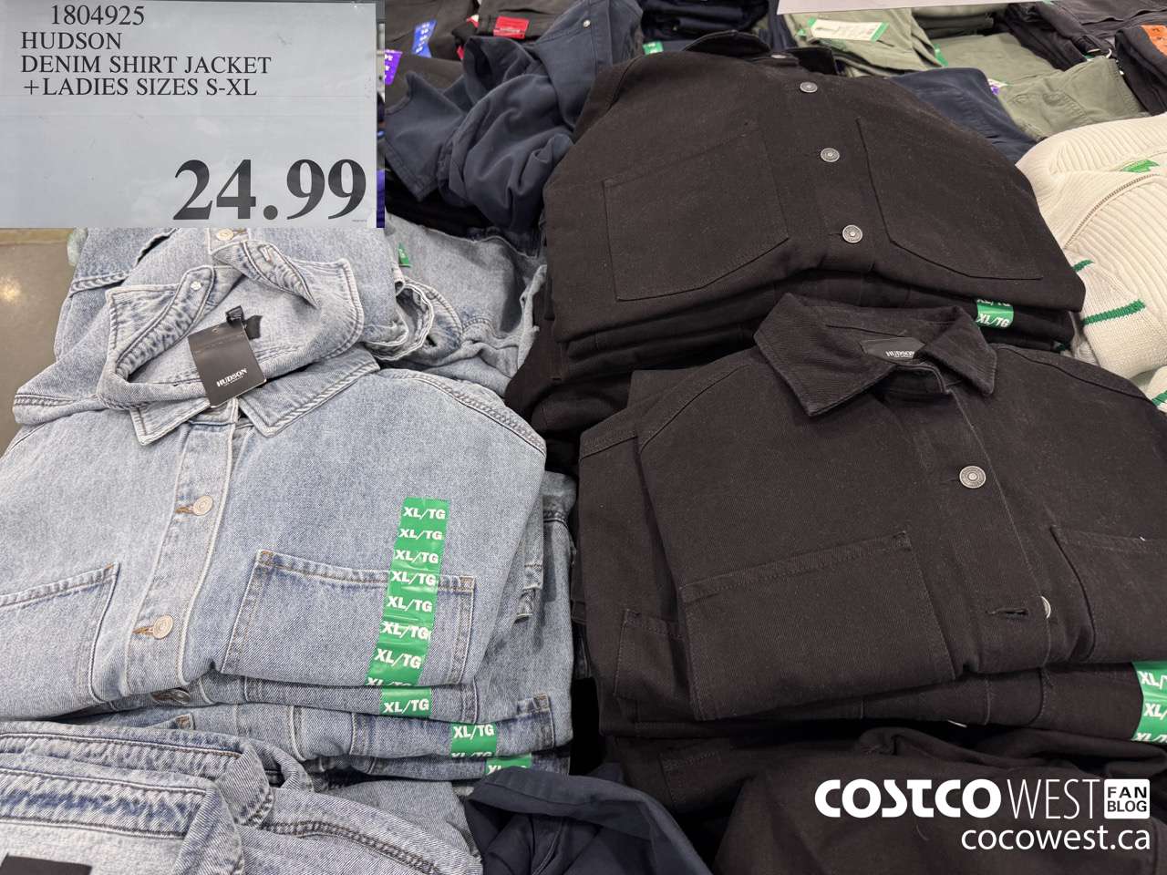 1804925 HUDSON DENIM SHIRT JACKET LADIES SIZES S-XL $24.99