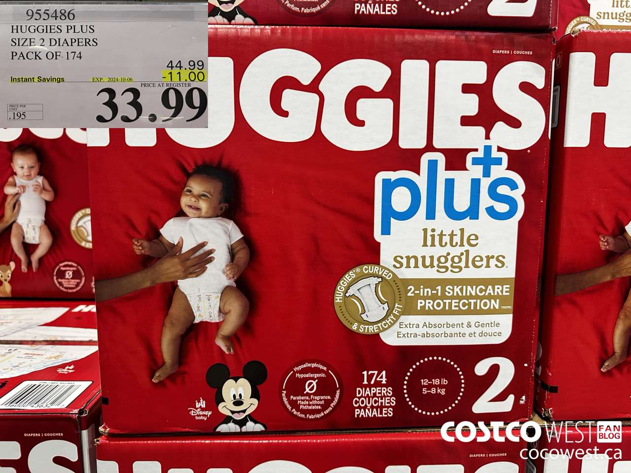 955486 HUGGIES LITTLE SNUGGLE SIZE 2 DIAPERS PACK OF 174 ($11.00 INSTANT SAVINGS EXPIRES ON 2024-10-06) $33.99