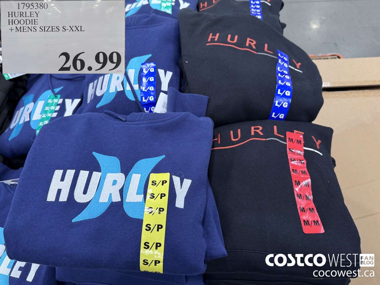 1795380 HURLEY HOODIE MENS SIZES S-XXL $26.99