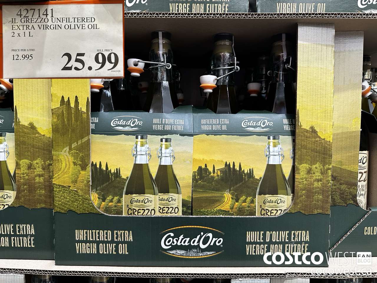 427141 IL GREZZO UNFILTERED OLIVE OIL 2 X 1 L EXTRA VIRGIN $25.99