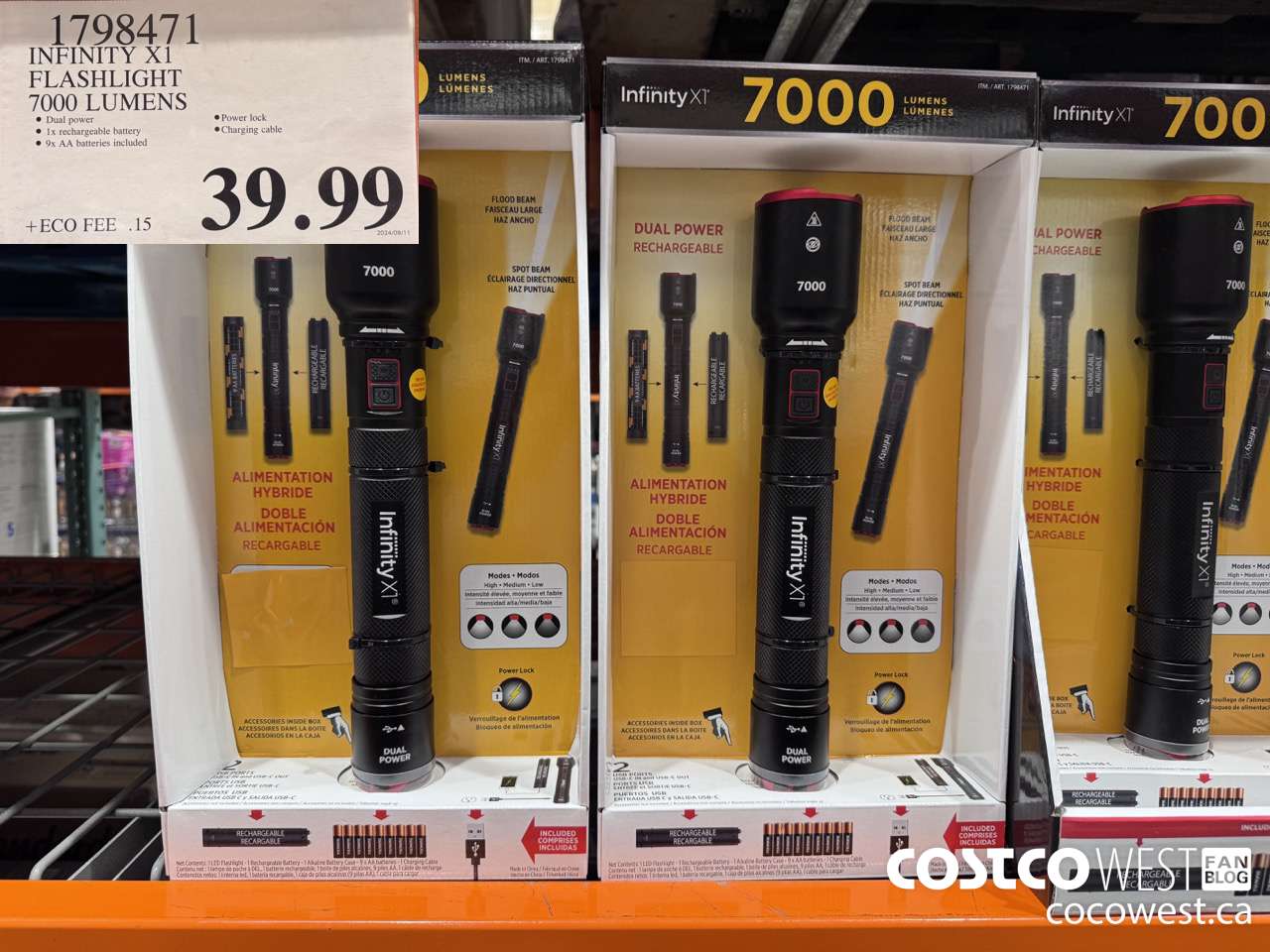 1798471 INFINITY X1 FLASHLIGHT 7000 LUMENS $39.99