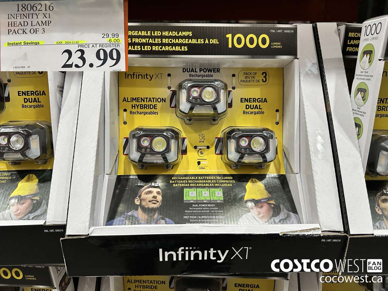 1806216 INFINITY X1 HEAD LAMP PACK OF 3 ($6.00 INSTANT SAVINGS EXPIRES ON 2024-11-03) $23.99