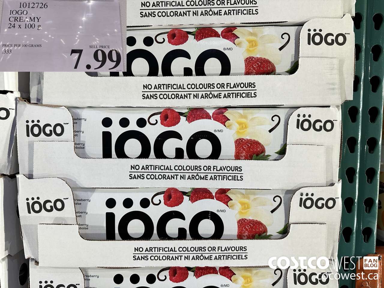 1012726 IOGO CREAMY 24 X 100G $7.99