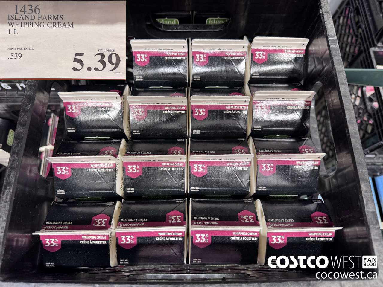 1436 ISLAND FARMS WHIPPING CREAM 1 L $5.39