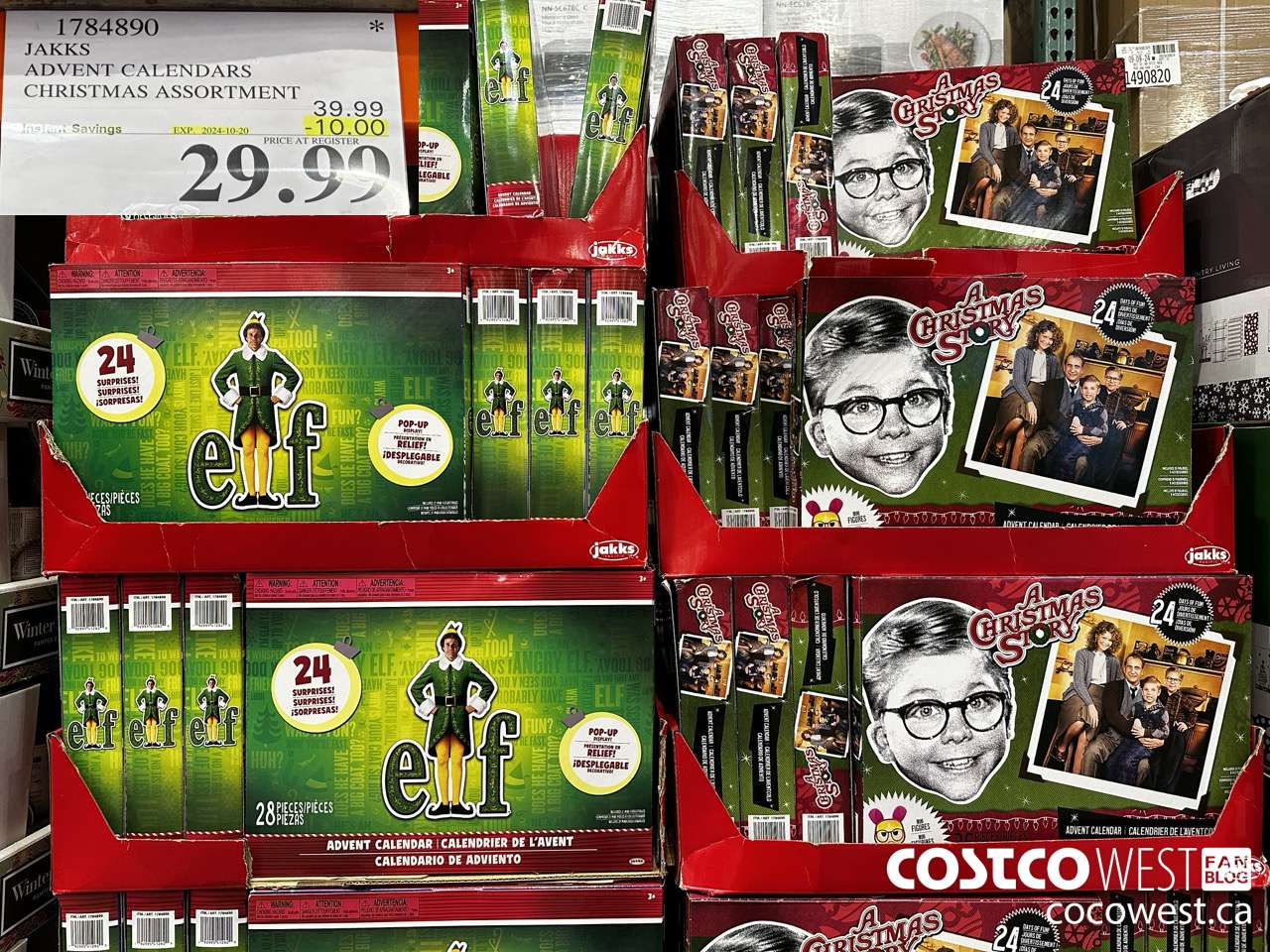 1784890 JAKKS ADVENT CALENDARS CHRISTMAS ASSORTMENT ($10.00 INSTANT SAVINGS EXPIRES ON 2024-10-20) $29.99