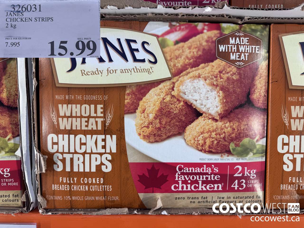 326031 JANES CHICKEN STRIPS 2 kg $15.99