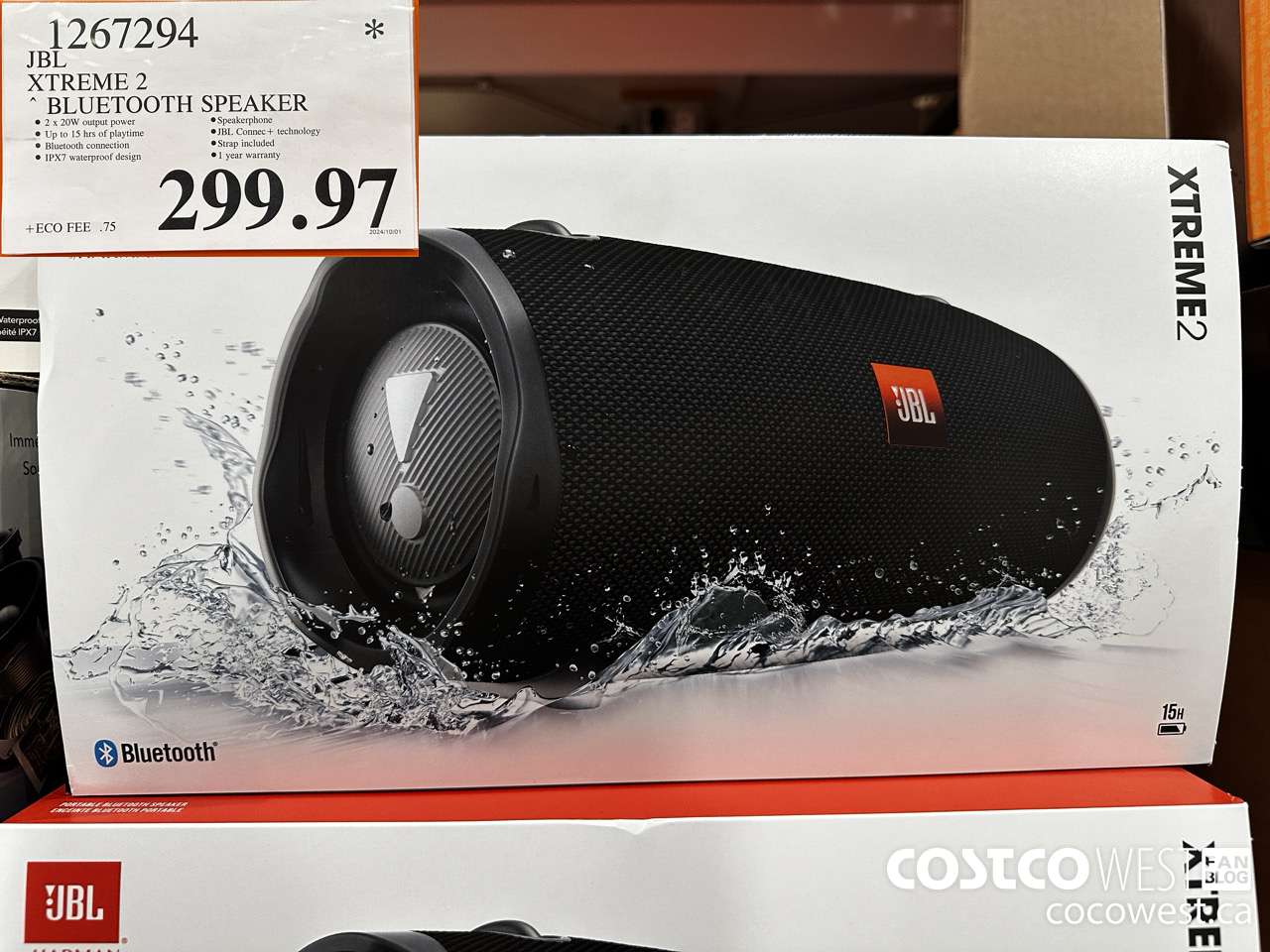 1267294 JBL XTREME 2 BLUETOOTH SPEAKER $299.97