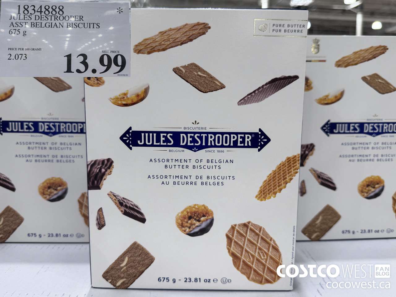 1834888 JULES DESTROOPER ASST BELGIAN BISCUITS 675G $13.99