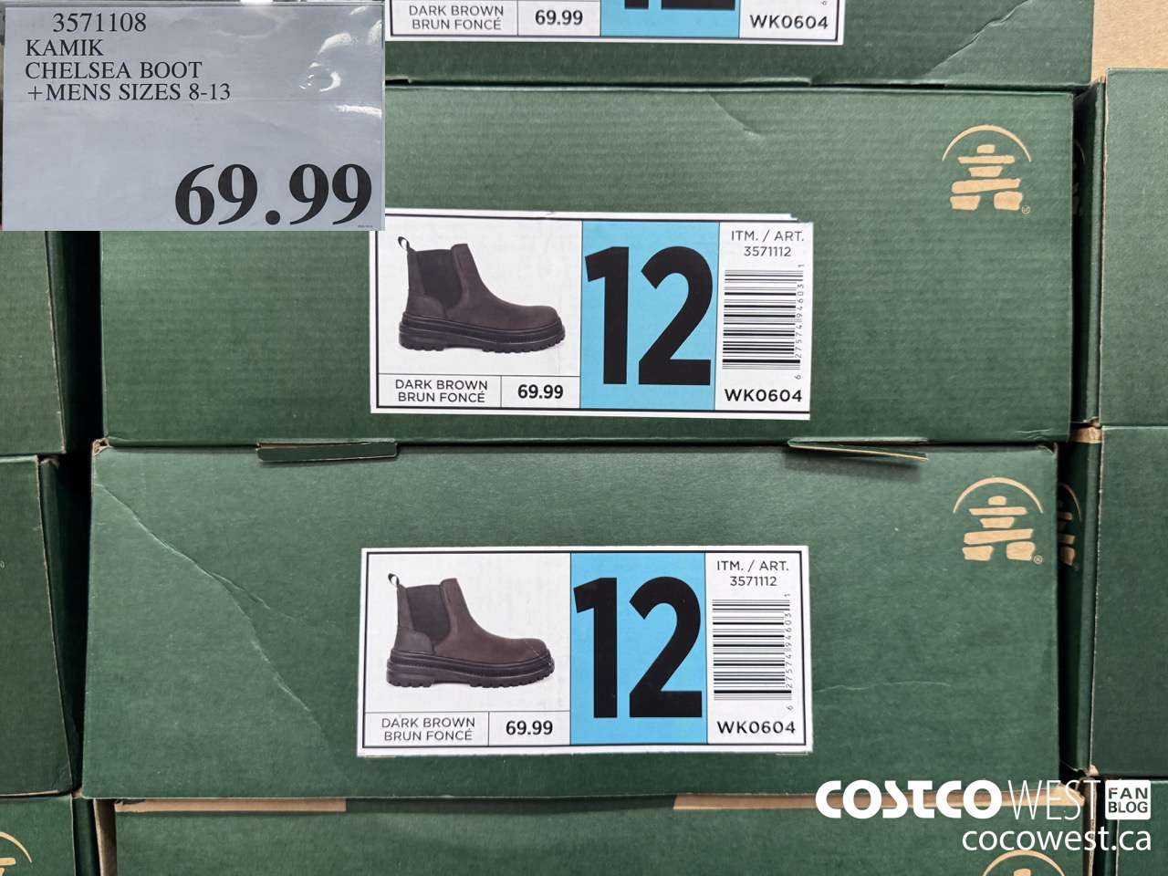 3571108 KAMIK CHELSEA BOOT MENS SIZES 8-13 $69.99