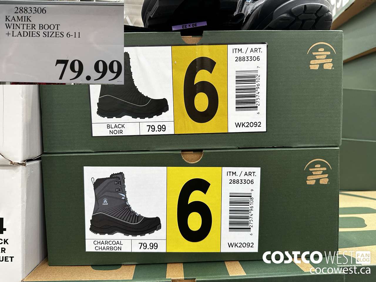 2883306 KAMIK WINTER BOOT LADIES SIZES 6-11 $79.99