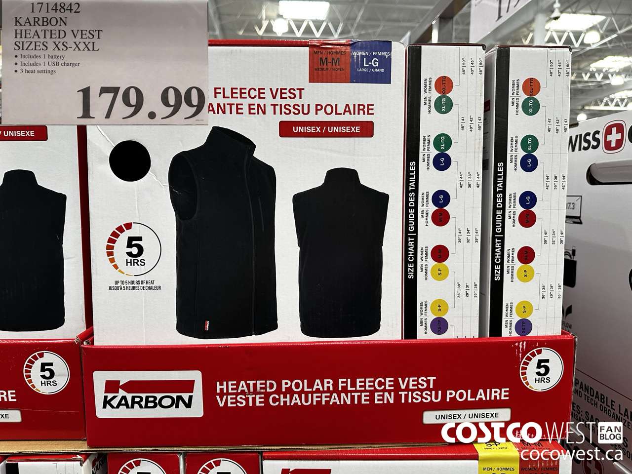 1714842 KARBON HEATED VEST SIZE XS-XXL $179.99